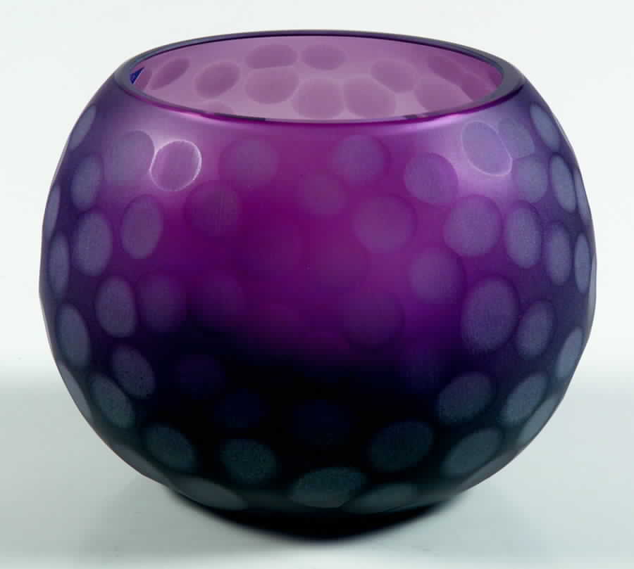 Rough Cuts Collection 4 1/4" Candleholder-Heather - Boxed by Caithness-1
