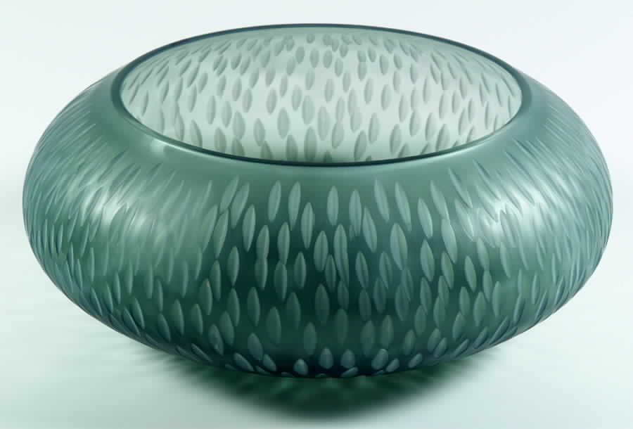 Rough Cuts Collection 8 3/4" Low Bowl-Smoke - Boxed by Caithness-1