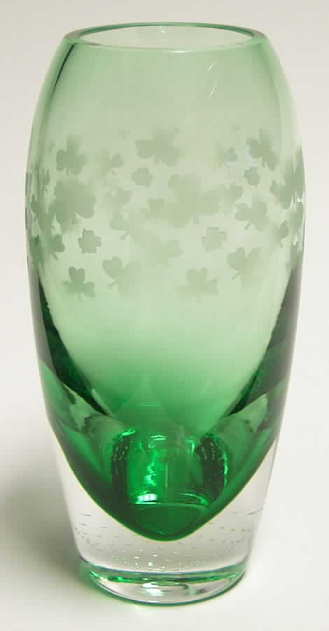 Shamrocks Collection 7" Medium Vase - No Box by Caithness-1