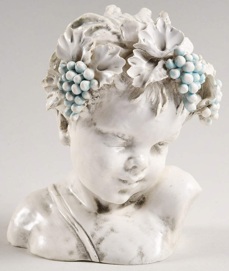 Capodimonte Giftware Child Bust With Grapes - No Box by Capodimonte-1