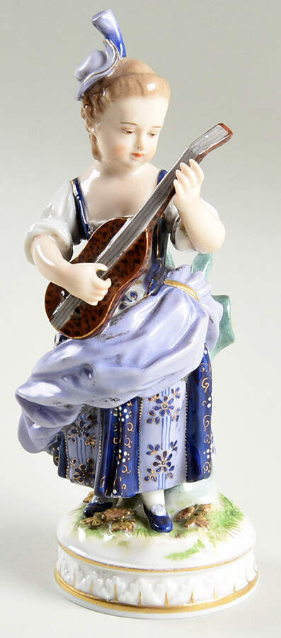 Capodimonte Giftware Girl Playing Stringed Instrument - No Box by Capodimonte-1