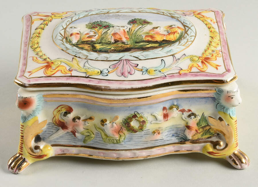 Capodimonte Giftware Footed Box-Women And Mermaids - No Box by Capodimonte-1