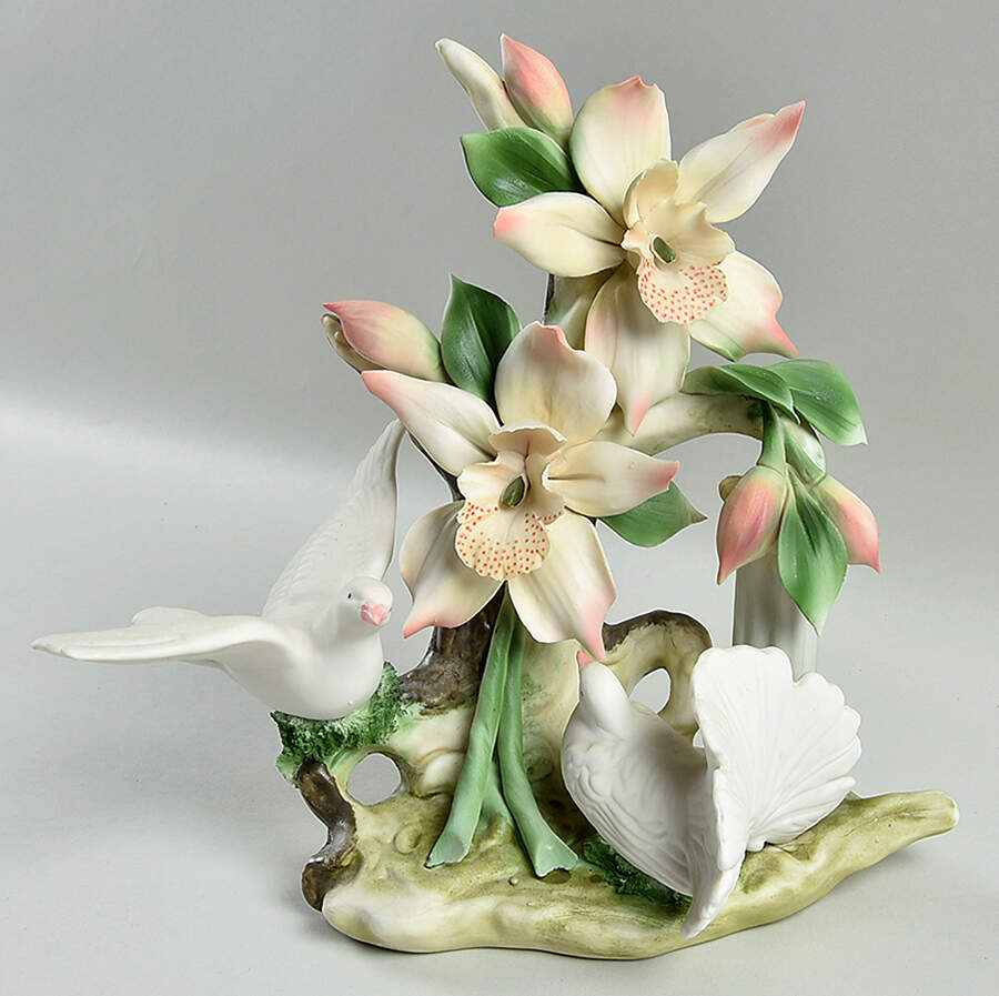 Capodimonte Giftware Orchids & Doves - No Box by Capodimonte-1