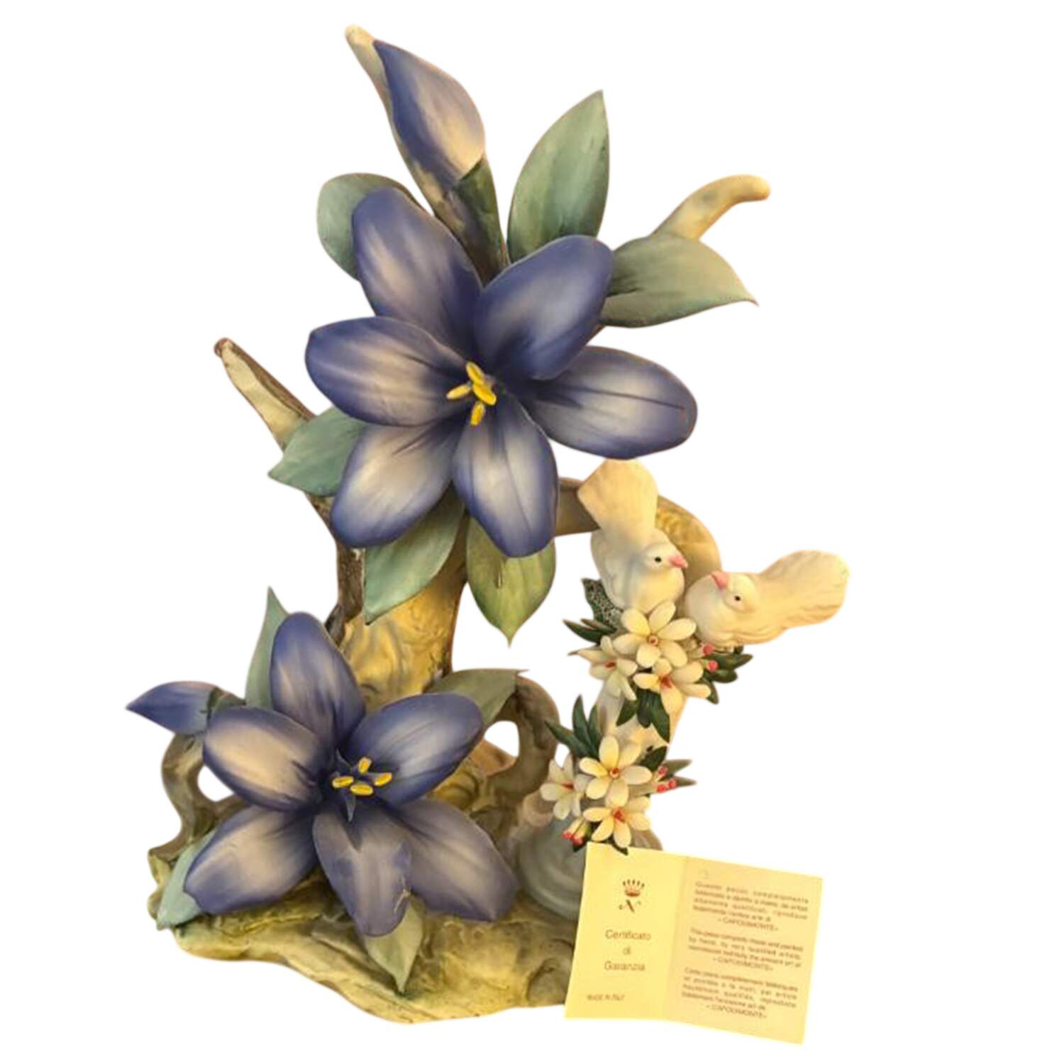 Capodimonte Giftware Blue Lillies With Doves - No Box by Capodimonte-1