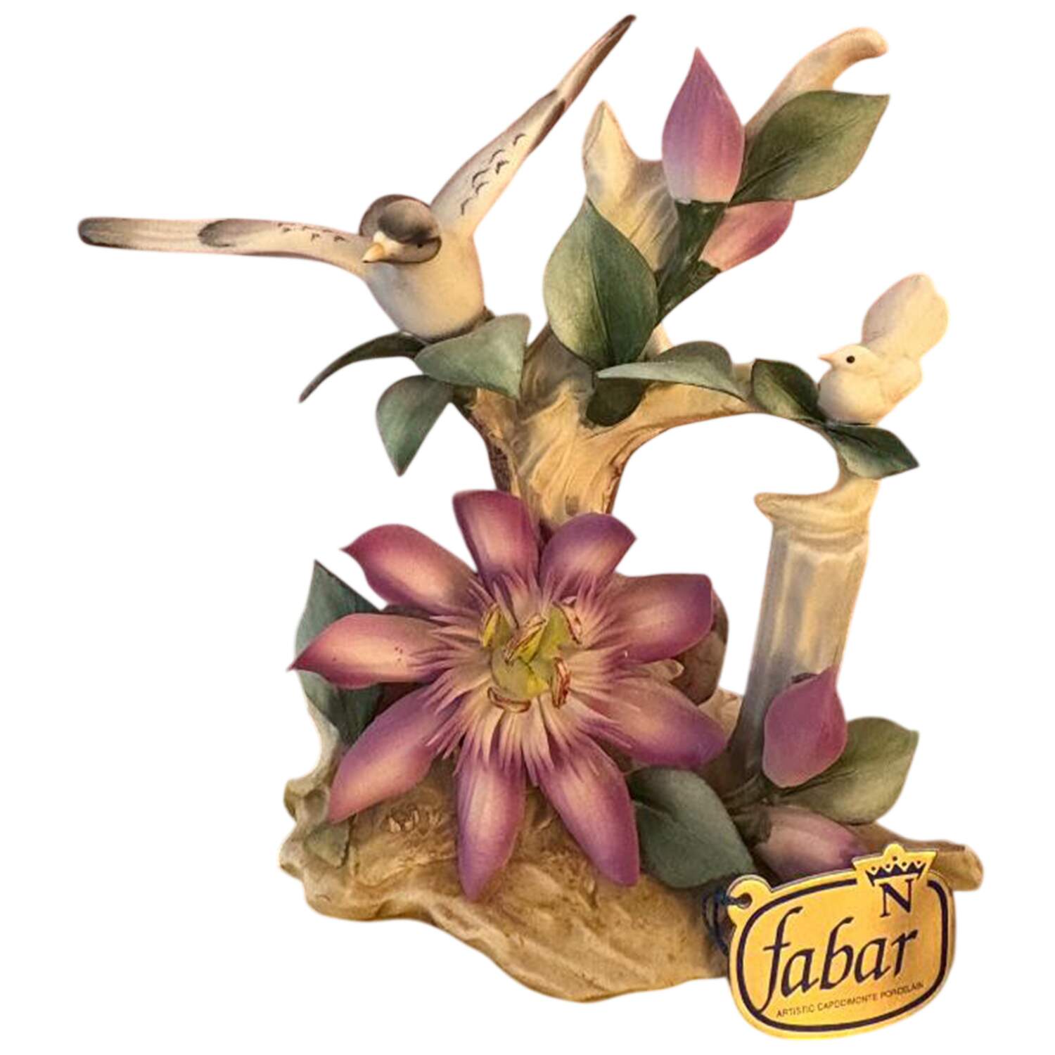 Capodimonte Giftware Passionflower With Two Birds - No Box by Capodimonte-1