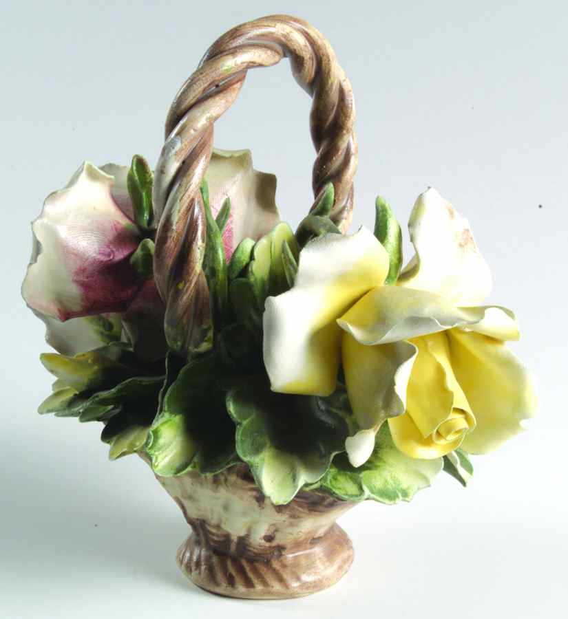 Capodimonte Giftware Basket Of Roses - No Box by Capodimonte-1