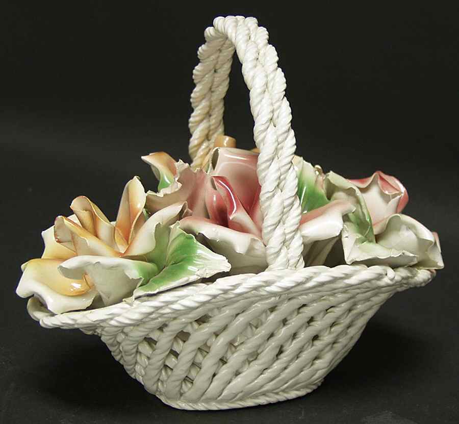 Capodimonte Giftware Basket Of Flowers - No Box by Capodimonte-1