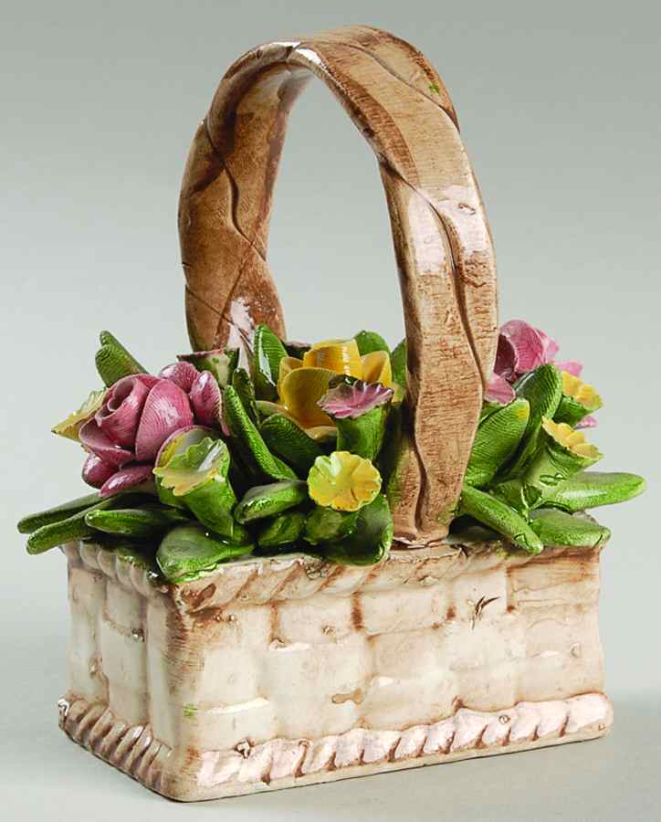 Capodimonte Giftware Floral Basket - No Box 42 by Capodimonte-1