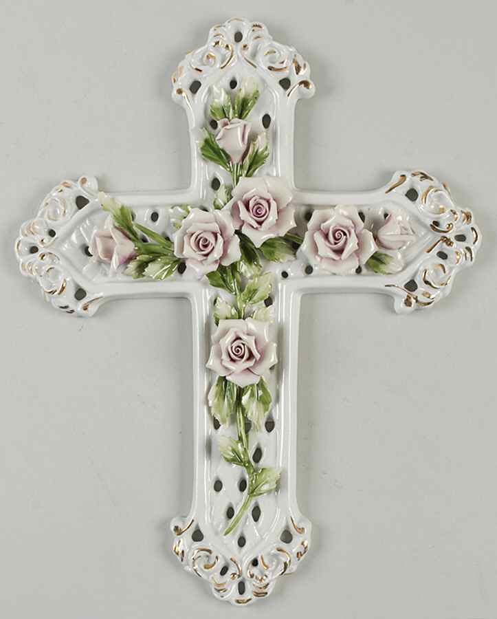 Capodimonte Giftware Cross Of Roses - No Box by Capodimonte-1