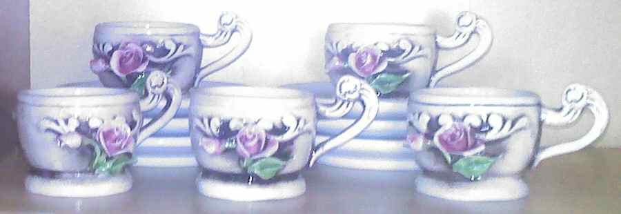 Capodimonte Giftware Floral Cup & Saucers - No Box by Capodimonte-1