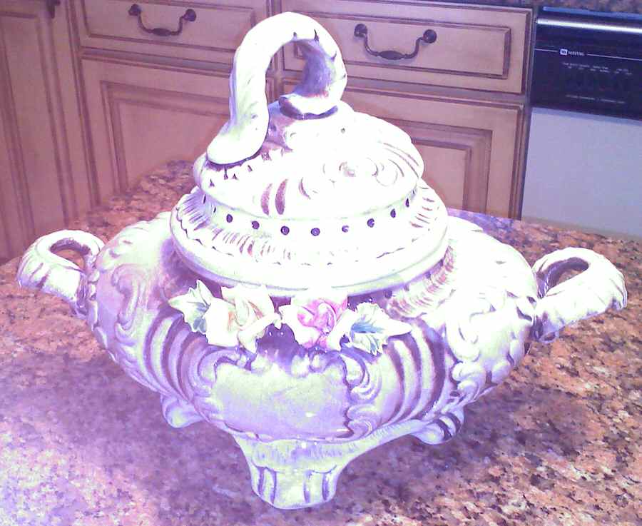 Capodimonte Giftware Floral Tureen W/ Lid - No Box by Capodimonte-1