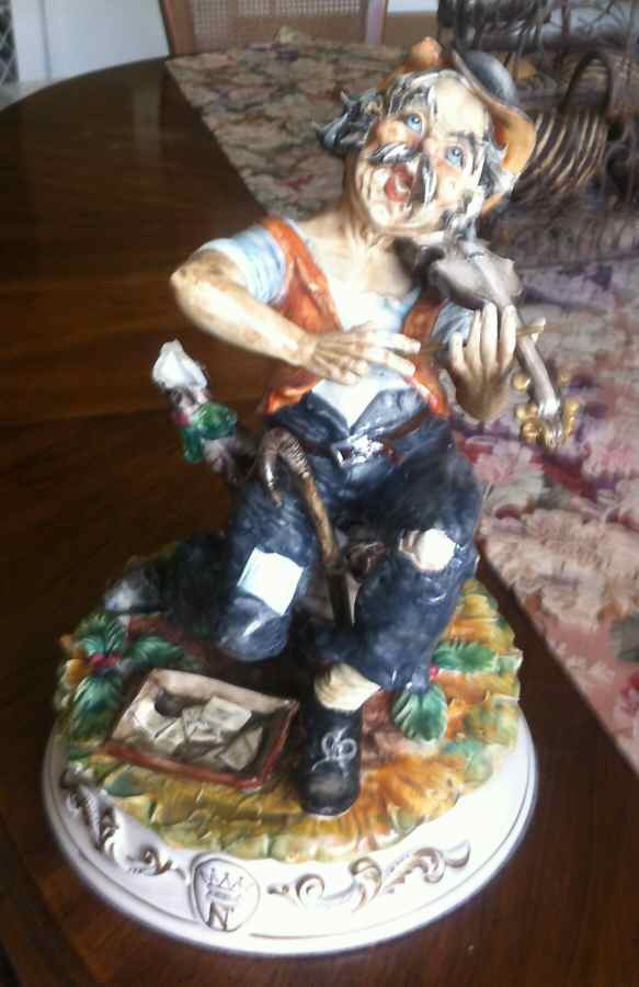 Capodimonte Giftware Old Man Playing Violin - No Box by Capodimonte-1