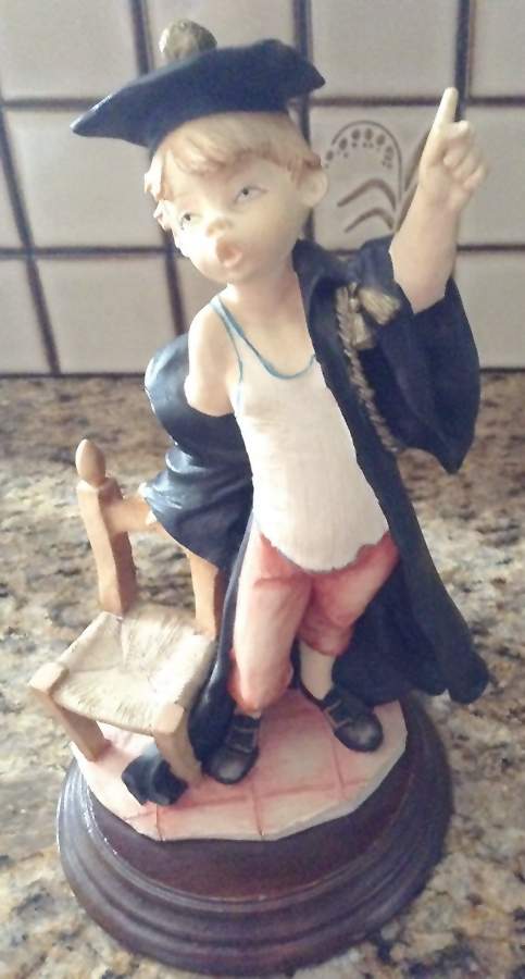 Capodimonte Giftware Boy In Black Robe - No Box by Capodimonte-1