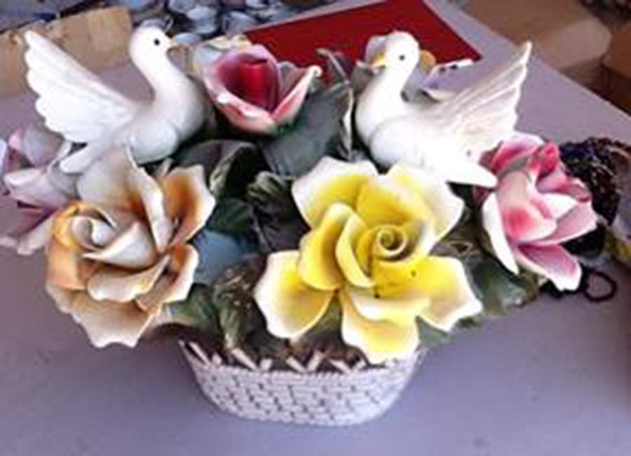 Capodimonte Giftware Roses&Birds - No Box by Capodimonte-1