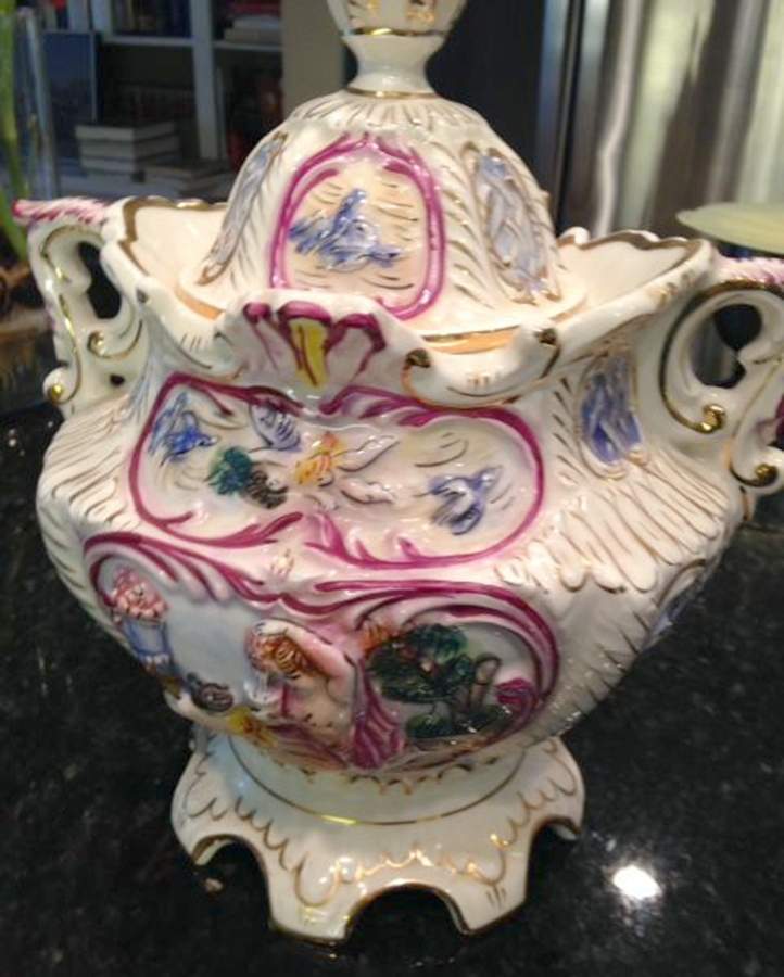 Capodimonte Giftware Cherubs Vase With Lid - No Box by Capodimonte-1