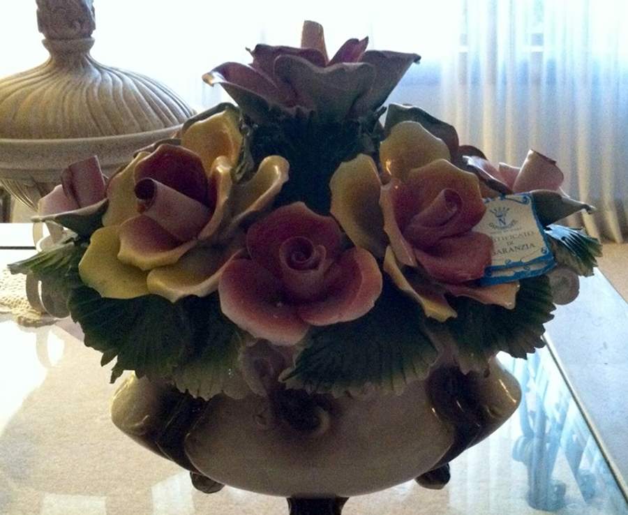 Capodimonte Giftware Rose Flower Pot - No Box by Capodimonte-1