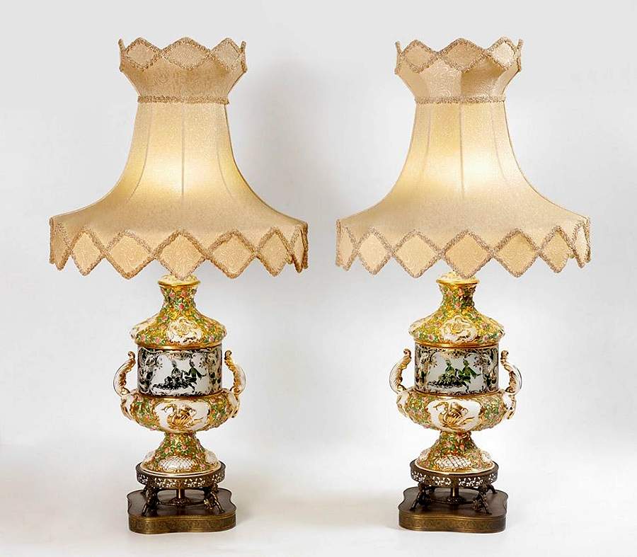 Capodimonte Giftware Floral Table Lamps - No Box by Capodimonte-1