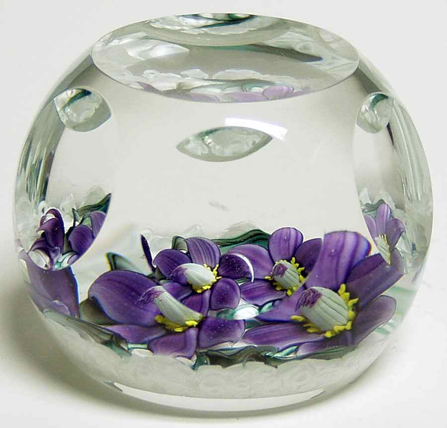 Whitefriars Paperweights Alaskan Pasque Flower - Boxed by Caithness-1