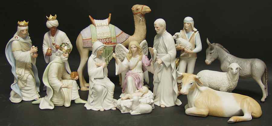 The First Christmas Nativity 12 Piece Nativity Set-No Creche - Boxed by Cybis-1