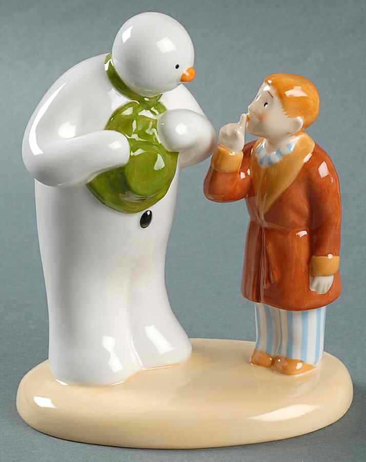 Snowman Hush Don't Wake Them - With Box by Coalport-1