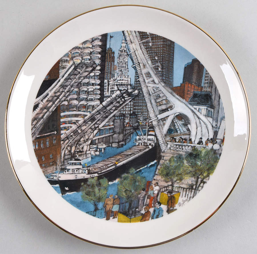 Chicago Collection Great Lakes Traffic On The Chicago River - Boxed by Continental Bank-1