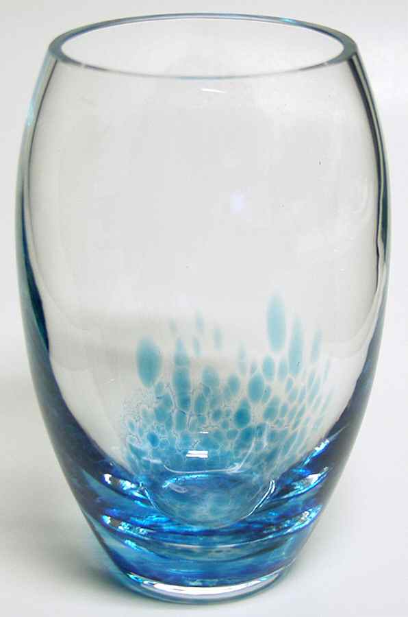 Mosaic Collection 6 1/2" Barrel Vase-Azure - No Box by Caithness-1