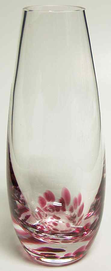 Mosaic Collection 8 1/4" Teardrop Vase-Ruby - Boxed by Caithness-1
