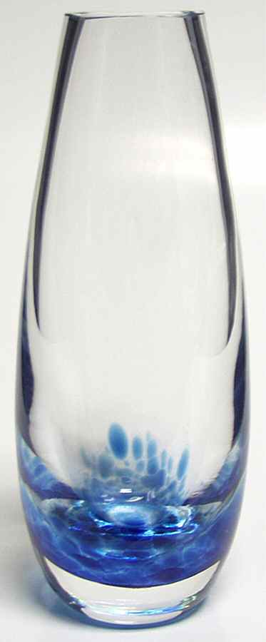 Mosaic Collection 8 1/4" Teardrop Vase-Azure - No Box by Caithness-1