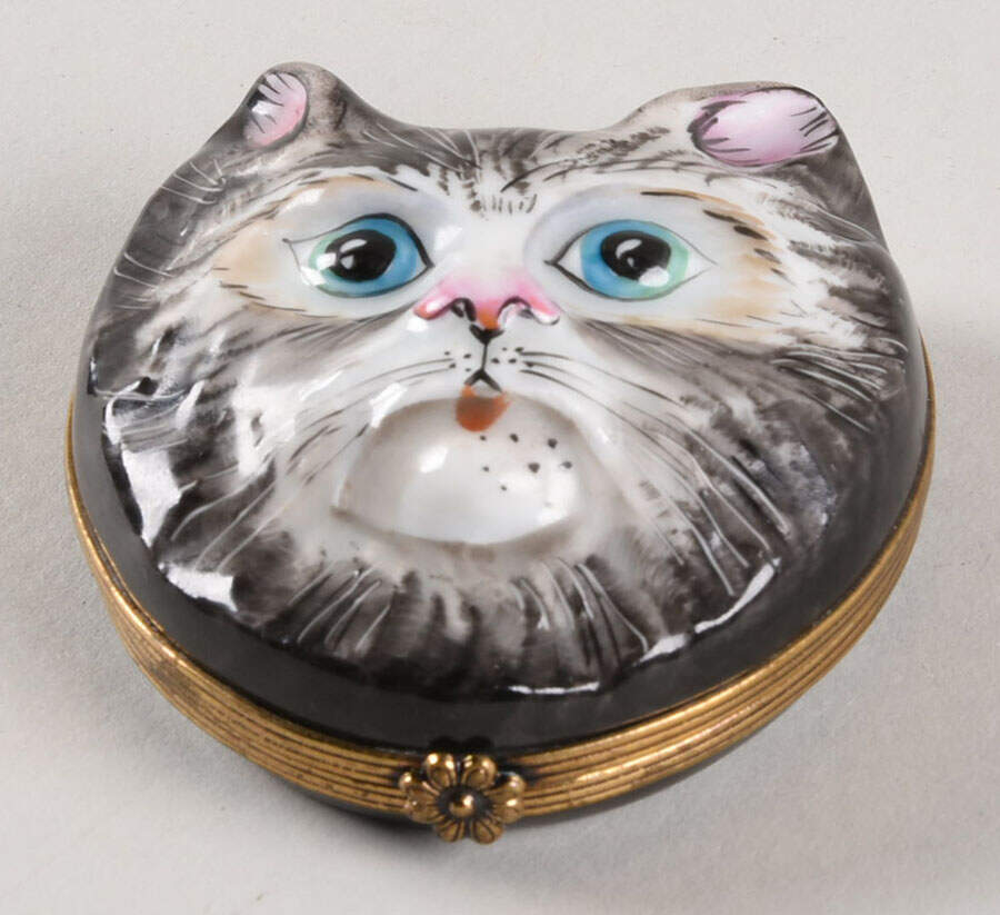 Chamart Exclusives Limoges Box Cat Face - No Box by Chamart Exclusives-1