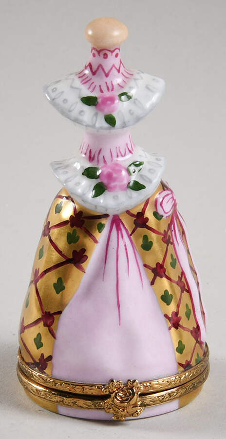 Chamart Exclusives Limoges Box Dress With Pink Bows And Roses - No Box by Chamart Exclusives-1