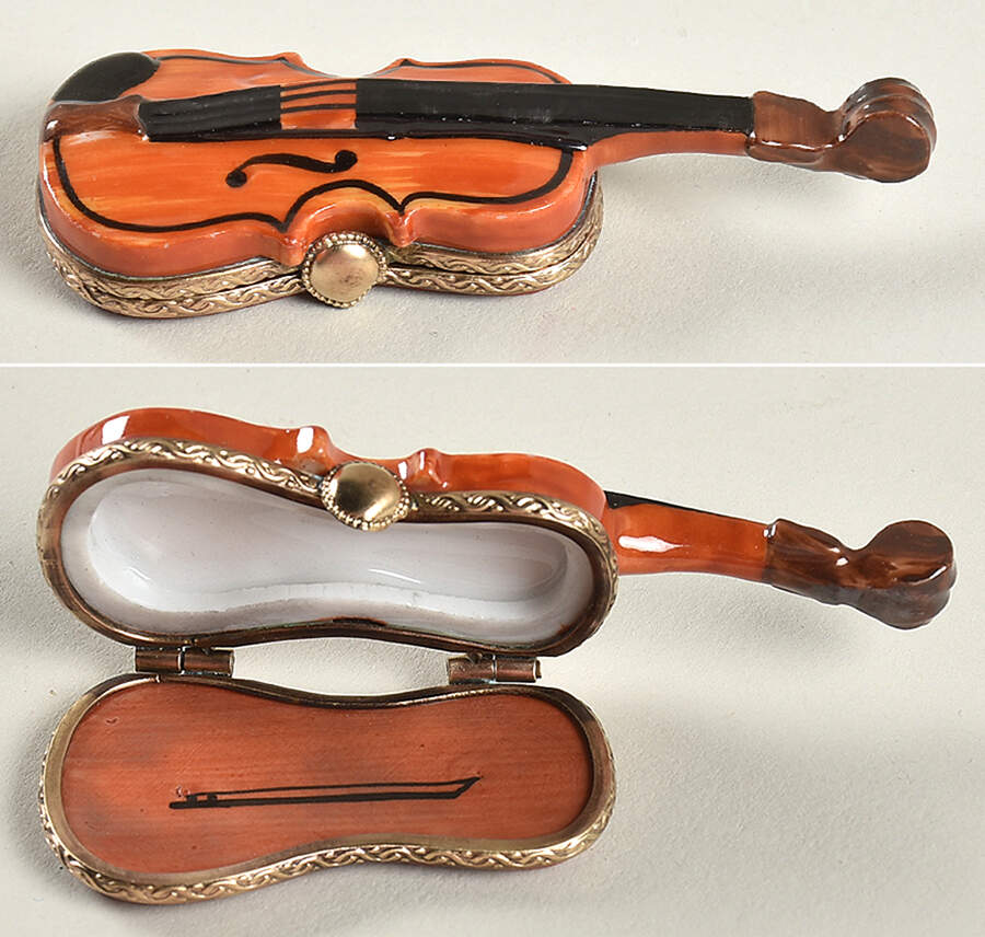 Chamart Exclusives Limoges Box Violin - No Box by Chamart Exclusives-1