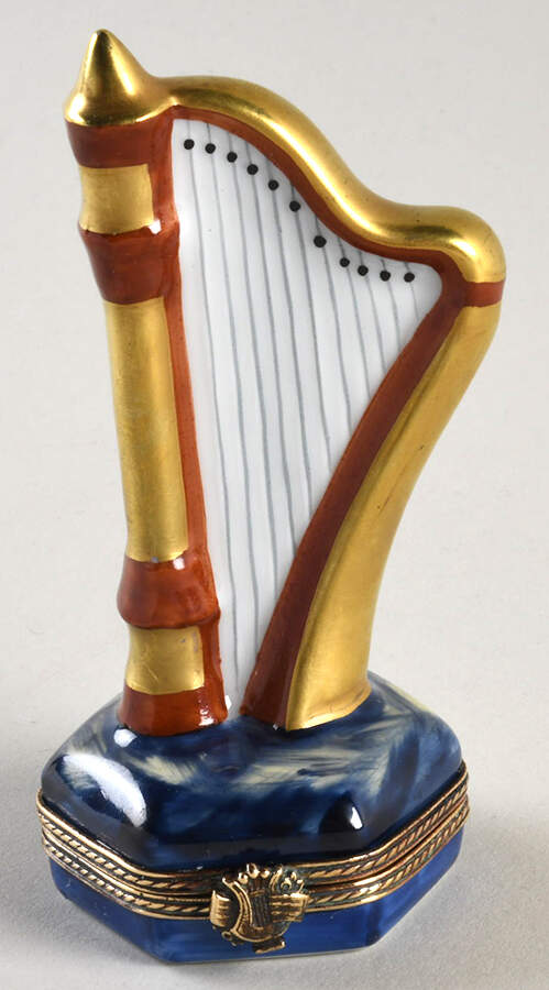 Chamart Exclusives Limoges Box Harp - No Box by Chamart Exclusives-1