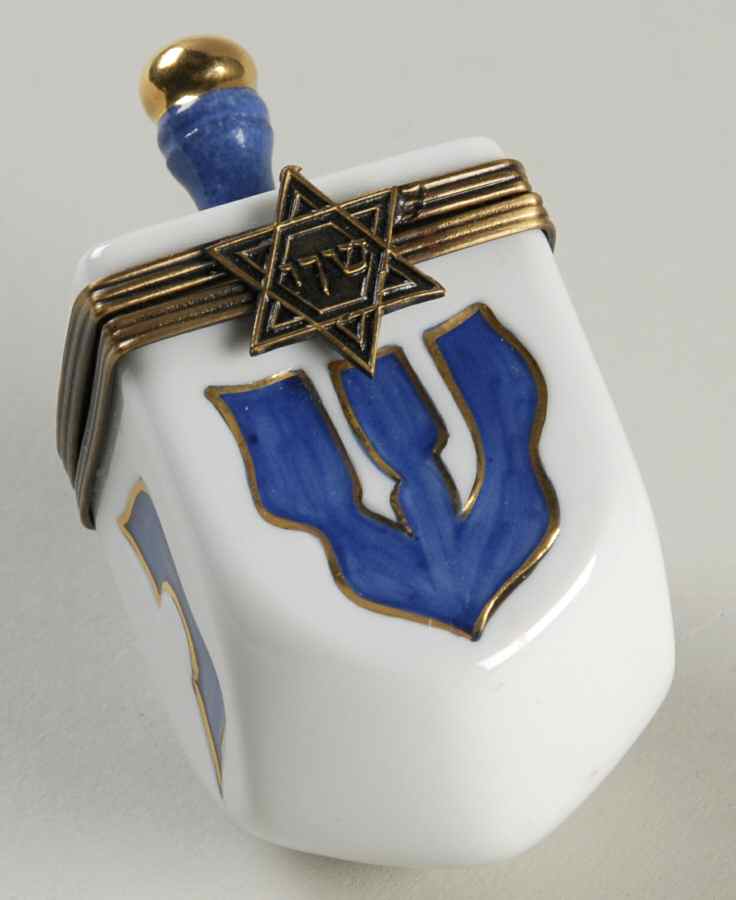 Chamart Exclusives Limoges Box Dreidel-White - Boxed by Chamart Exclusives-1