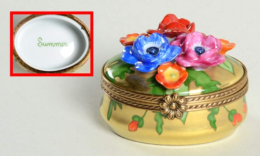 Chamart Exclusives Limoges Box Summer Floral Box - With Box 53 by Chamart Exclusives-1