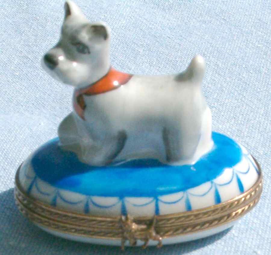 Chamart Exclusives Limoges Box White Terrier - Boxed by Chamart Exclusives-1
