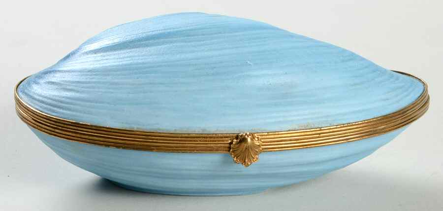 Chamart Exclusives Limoges Box Oyster Blue - No Box by Chamart Exclusives-1