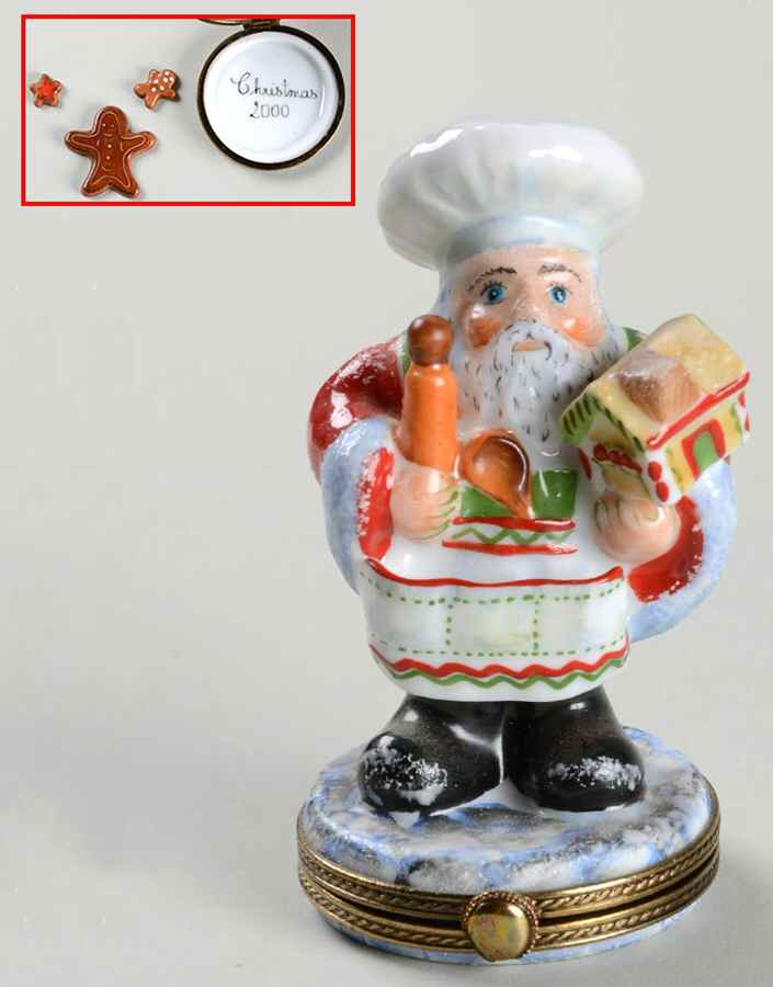 Chamart Exclusives Limoges Box Santa Chef With Gingerbread Men - Boxed by Chamart Exclusives-1