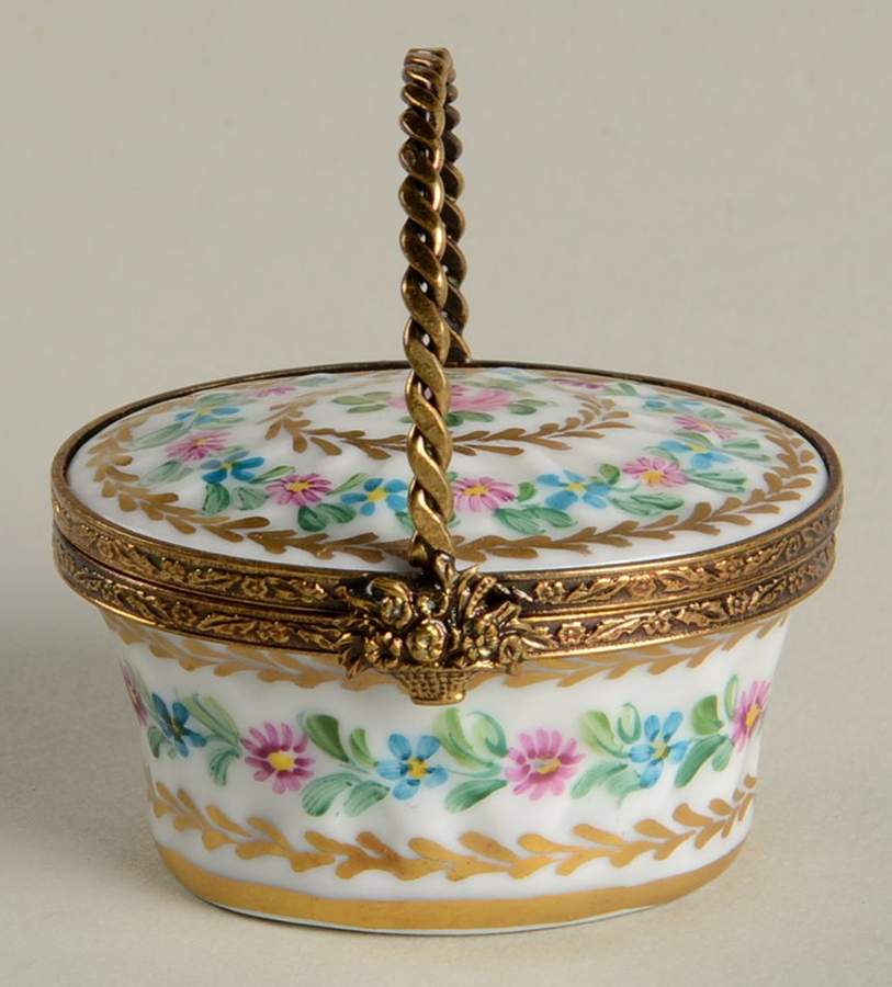 Chamart Exclusives Limoges Box Floral Basket - No Box by Chamart Exclusives-1