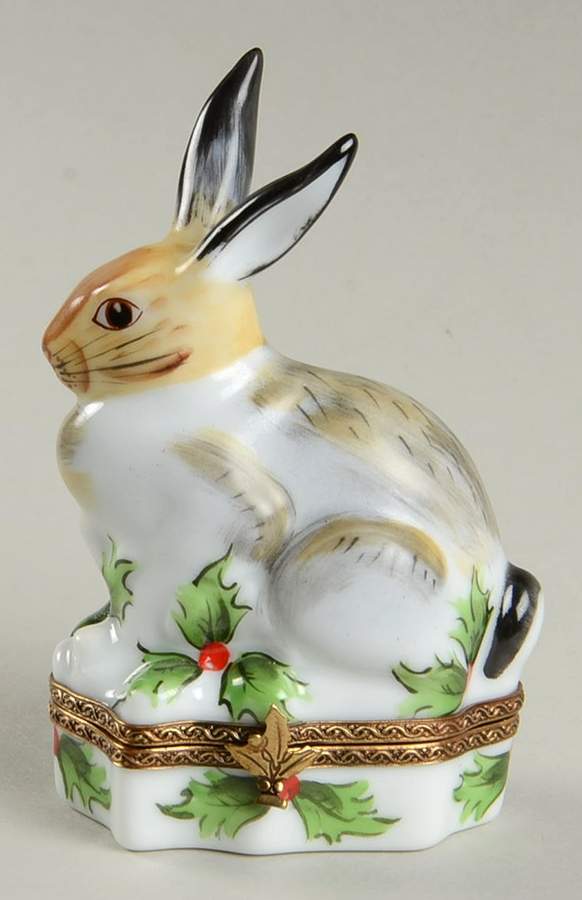 Chamart Exclusives Limoges Box Holiday Rabbit Hinged Box - Boxed by Chamart Exclusives-1
