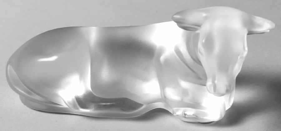 Lalique Nativity Scene Bullock Oxen - Boxed by Lalique-1