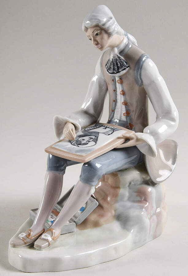 Casades Figurines Painter With Canvas And Paints - Boxed by Casades Porcelain-1