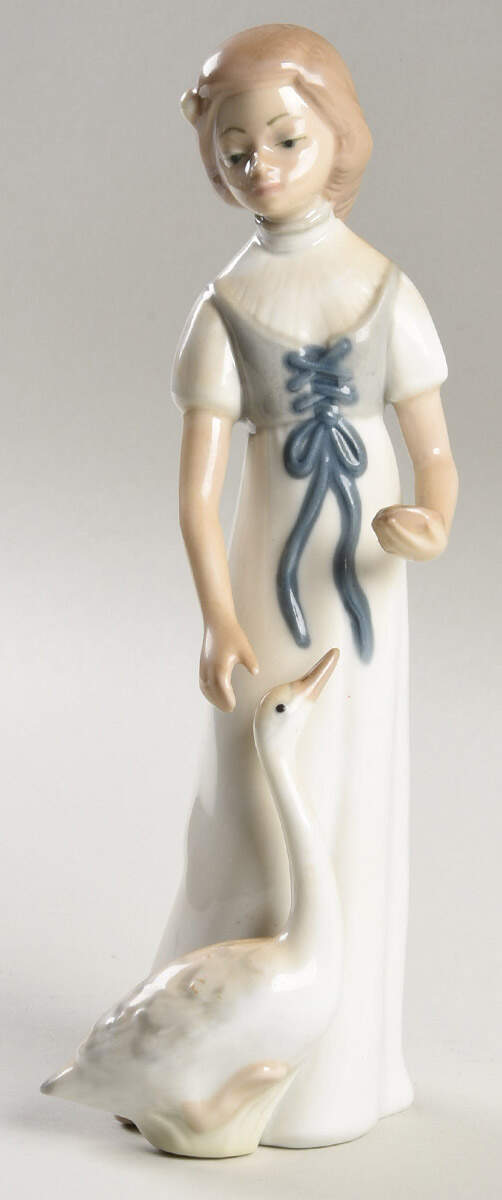 Casades Figurines Girl With Goose - Boxed by Casades Porcelain-1
