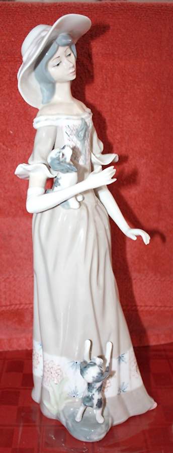Casades Figurines Lady W/ Puppies - Boxed by Casades Porcelain-1
