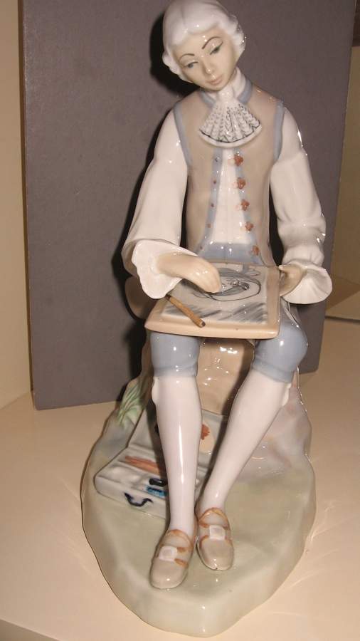 Casades Figurines Young Man Painting - With Box by Casades Porcelain-1