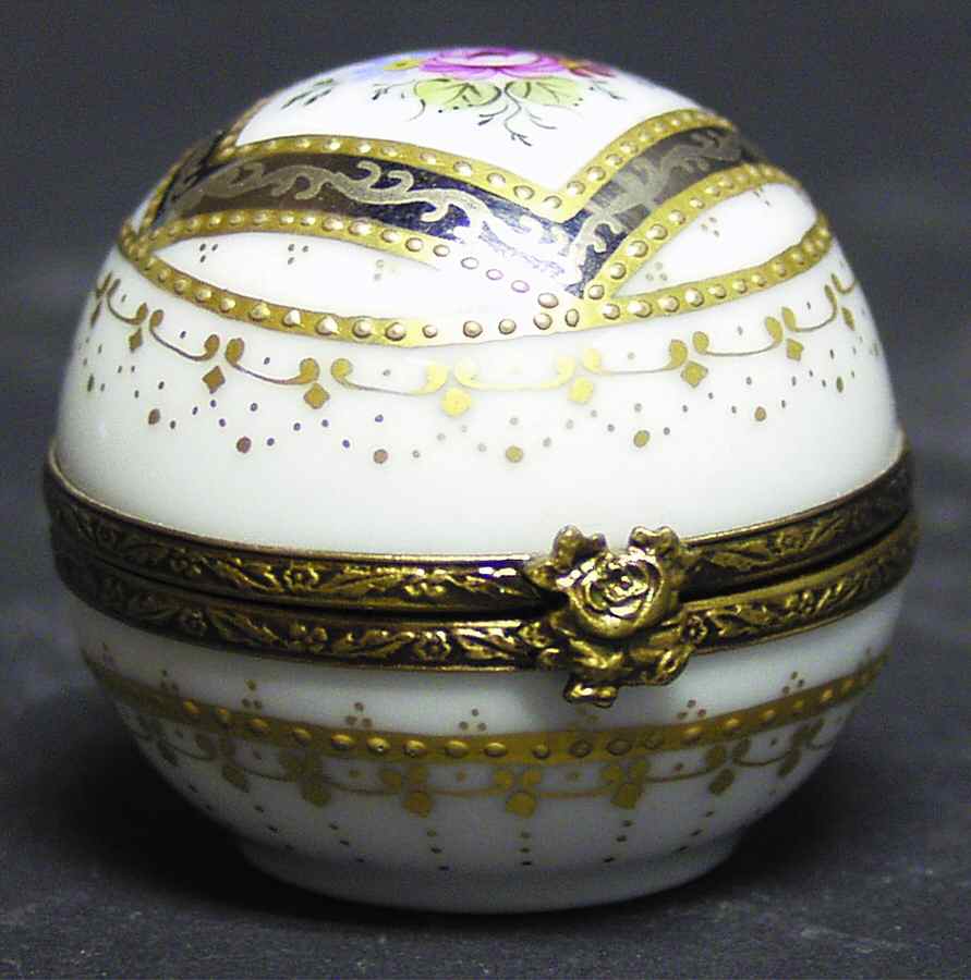 Cardinet Limoges Box Round Flower Box - Boxed by Cardinet Limoges-1