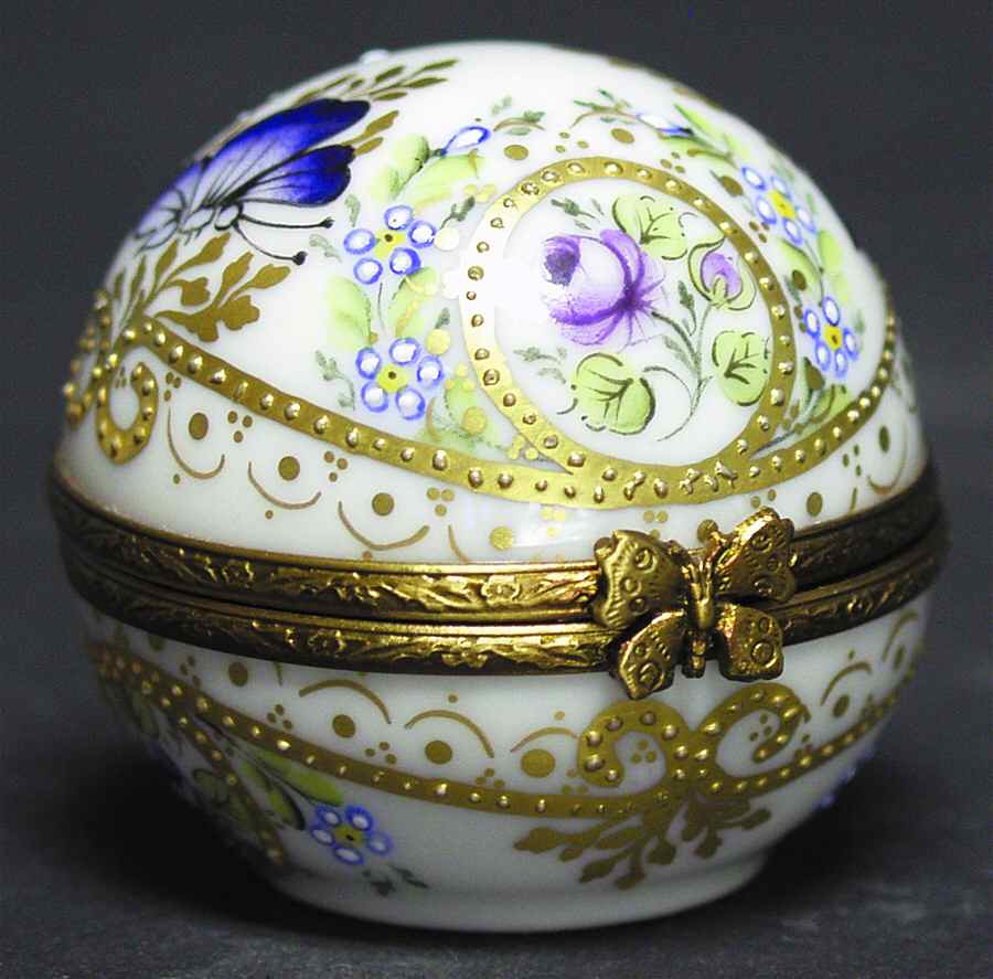 Cardinet Limoges Box Round Butterfly Box-Small - No Box by Cardinet Limoges-1