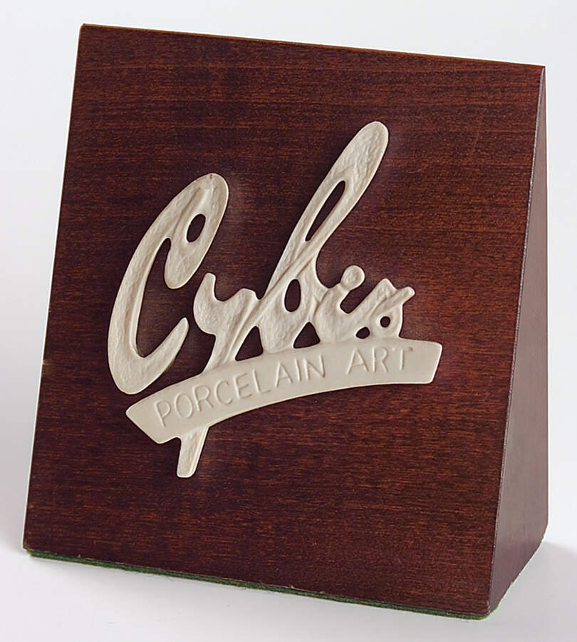 Advertising Signs Porcelain Letters On Wood Base - Wood Advertising Sign by Cybis-1