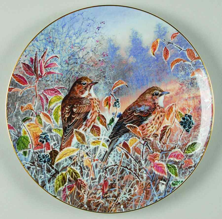 Frosty Mornings Song-Thrushes - No Box by Coalport-1