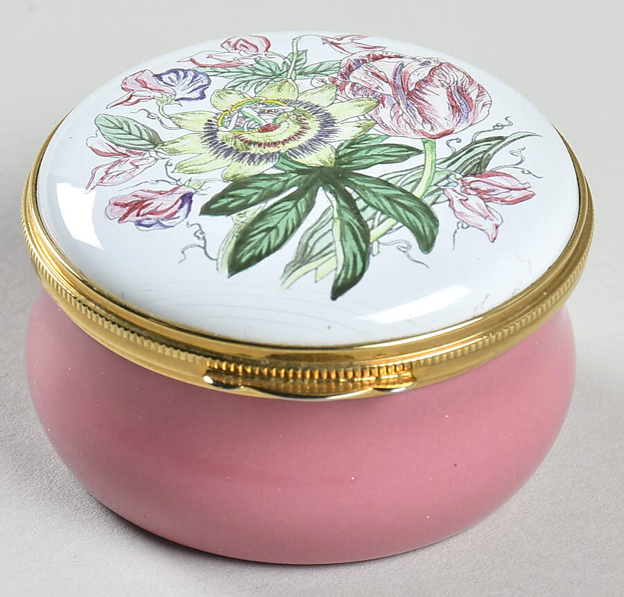 Crummles & Co Enamel Boxes Rhs 2002,Passion Flower, Tulip - Boxed by Crummles & Co-1