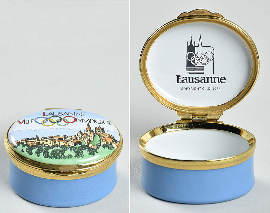 Crummles & Co Enamel Boxes Lausanne Ville Olympique - Boxed by Crummles & Co-1